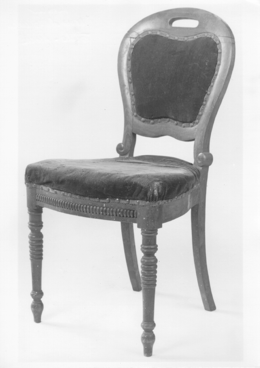 sedia, serie - ambito piemontese (seconda metà sec. XIX)