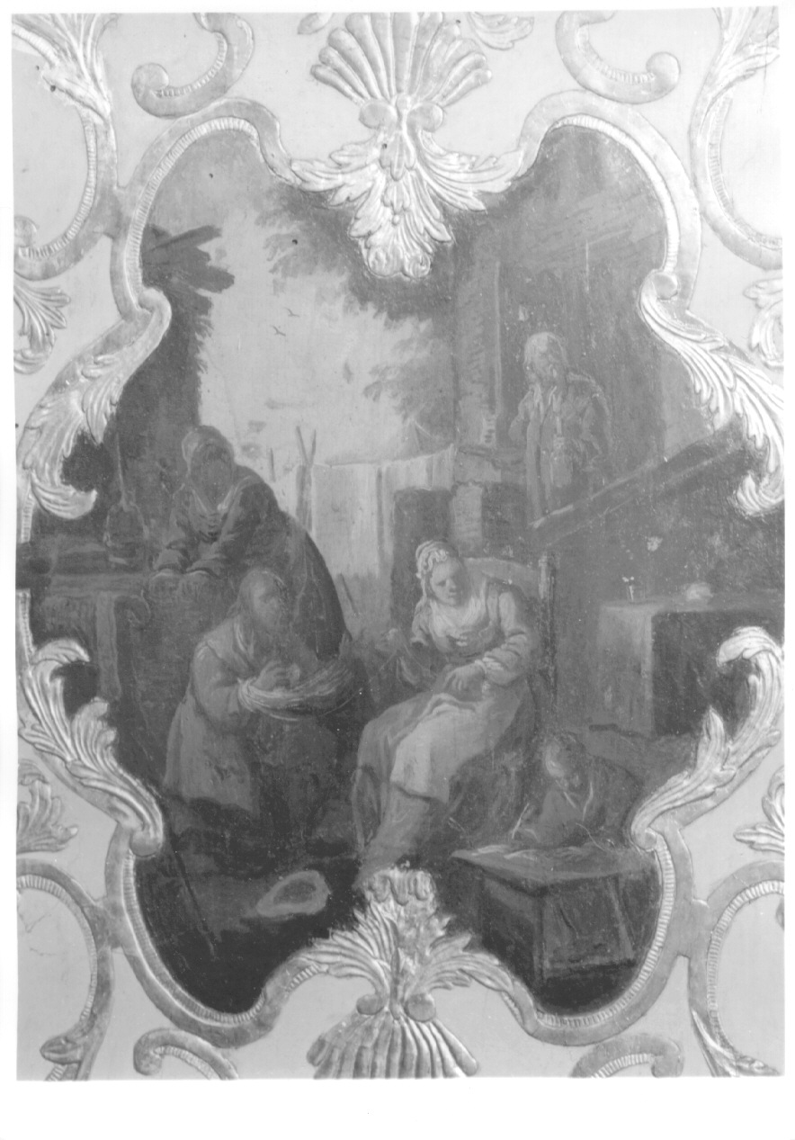 scena familiare (dipinto, elemento d'insieme) di Olivero Pietro Domenico (secondo quarto sec. XVIII)