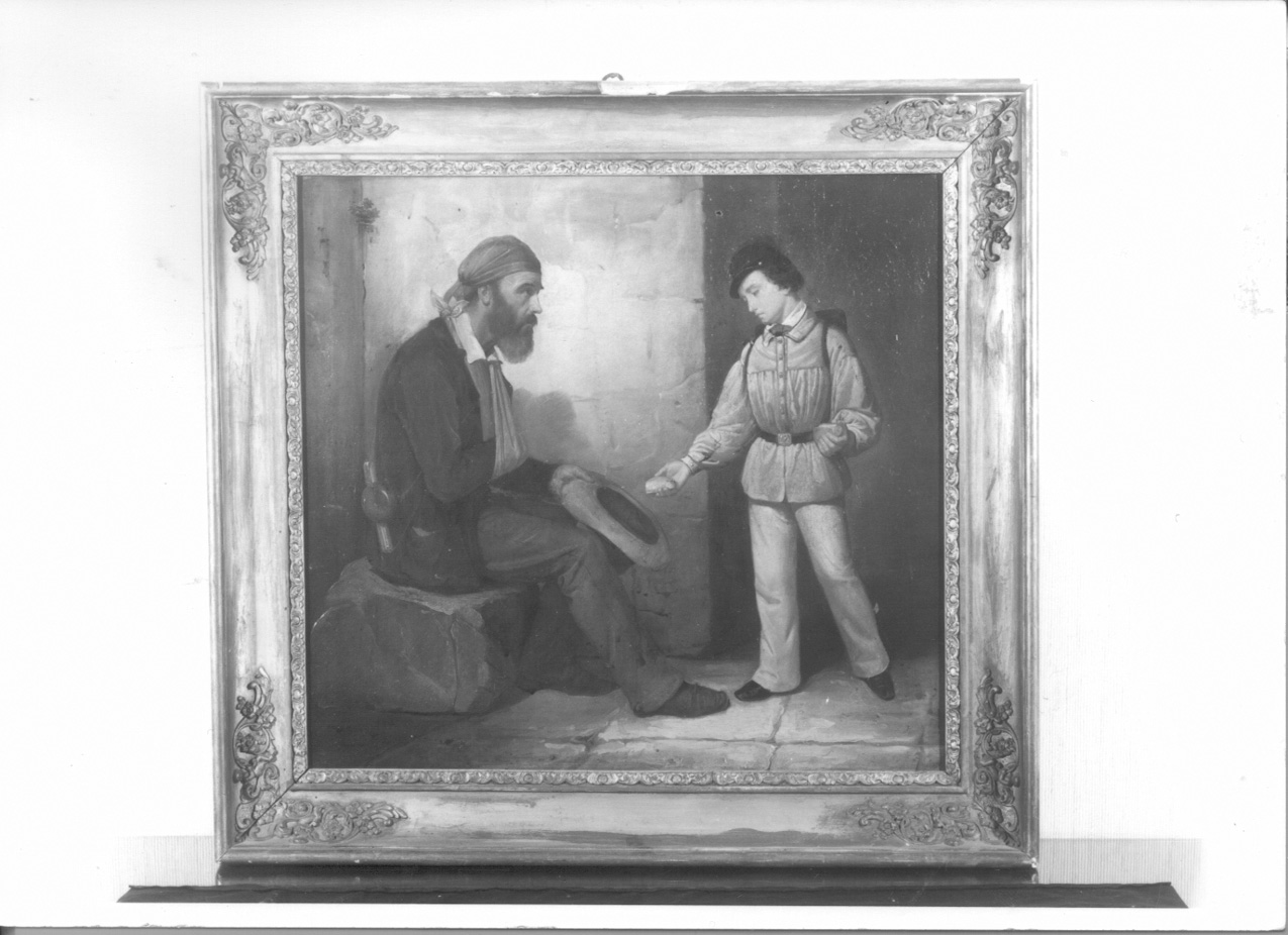 I due umanitari, scena di genere (dipinto, opera isolata) di Villa Fabio (terzo quarto sec. XIX)