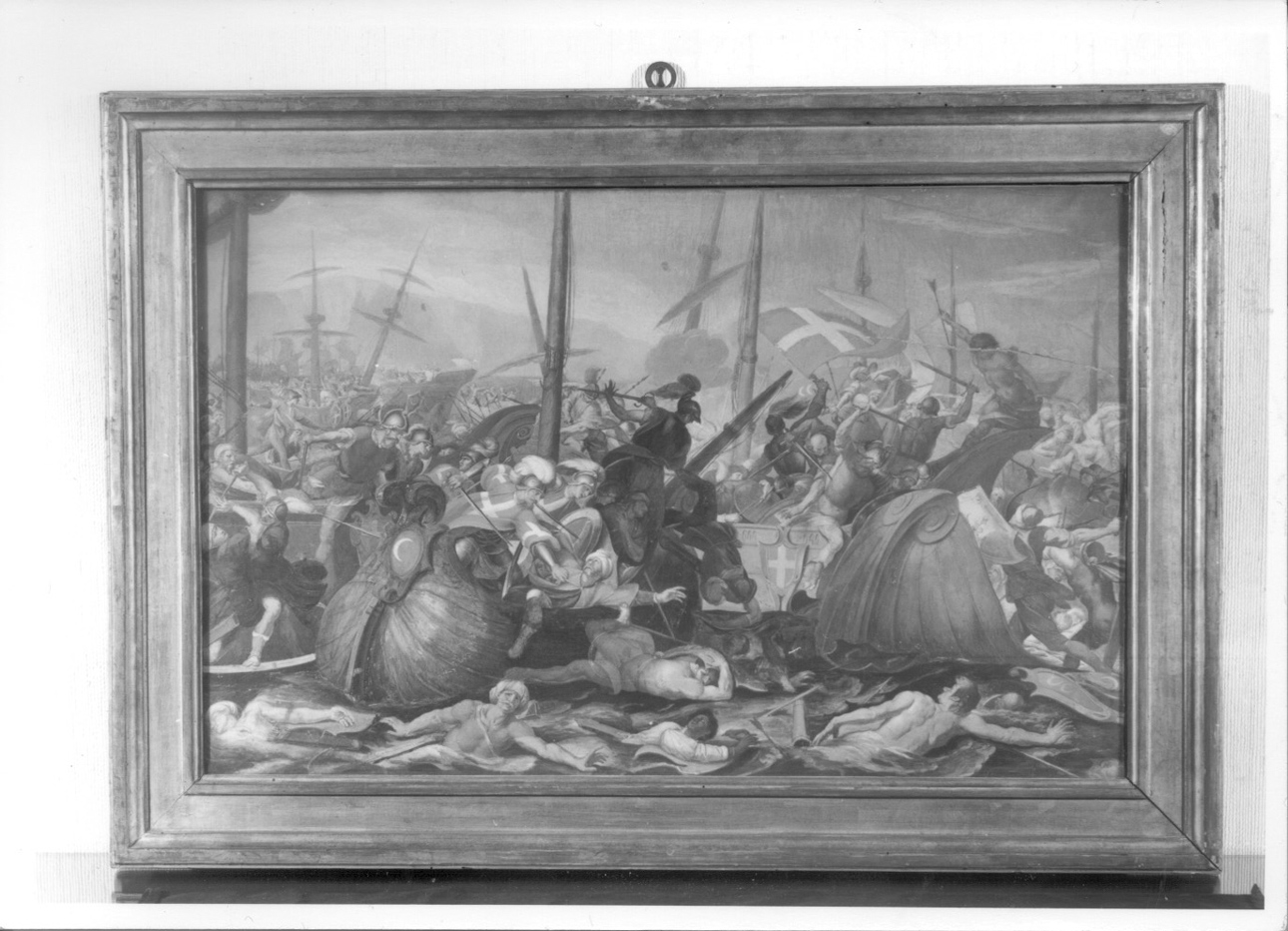 Battaglia navale di principe sabaudo (Amedeo VI?) contro i turchi, battaglia (dipinto, serie) di Mazzucchelli Pier Francesco detto Morazzone (attribuito) (primo quarto sec. XVII)