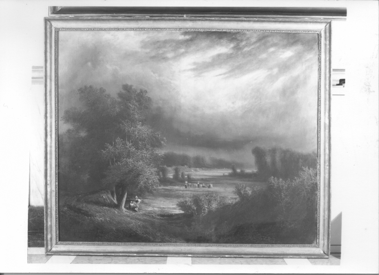 Paesaggio, paesaggio con alberi (dipinto, opera isolata) di Vitale di Torricella Giacinto (metà sec. XIX)