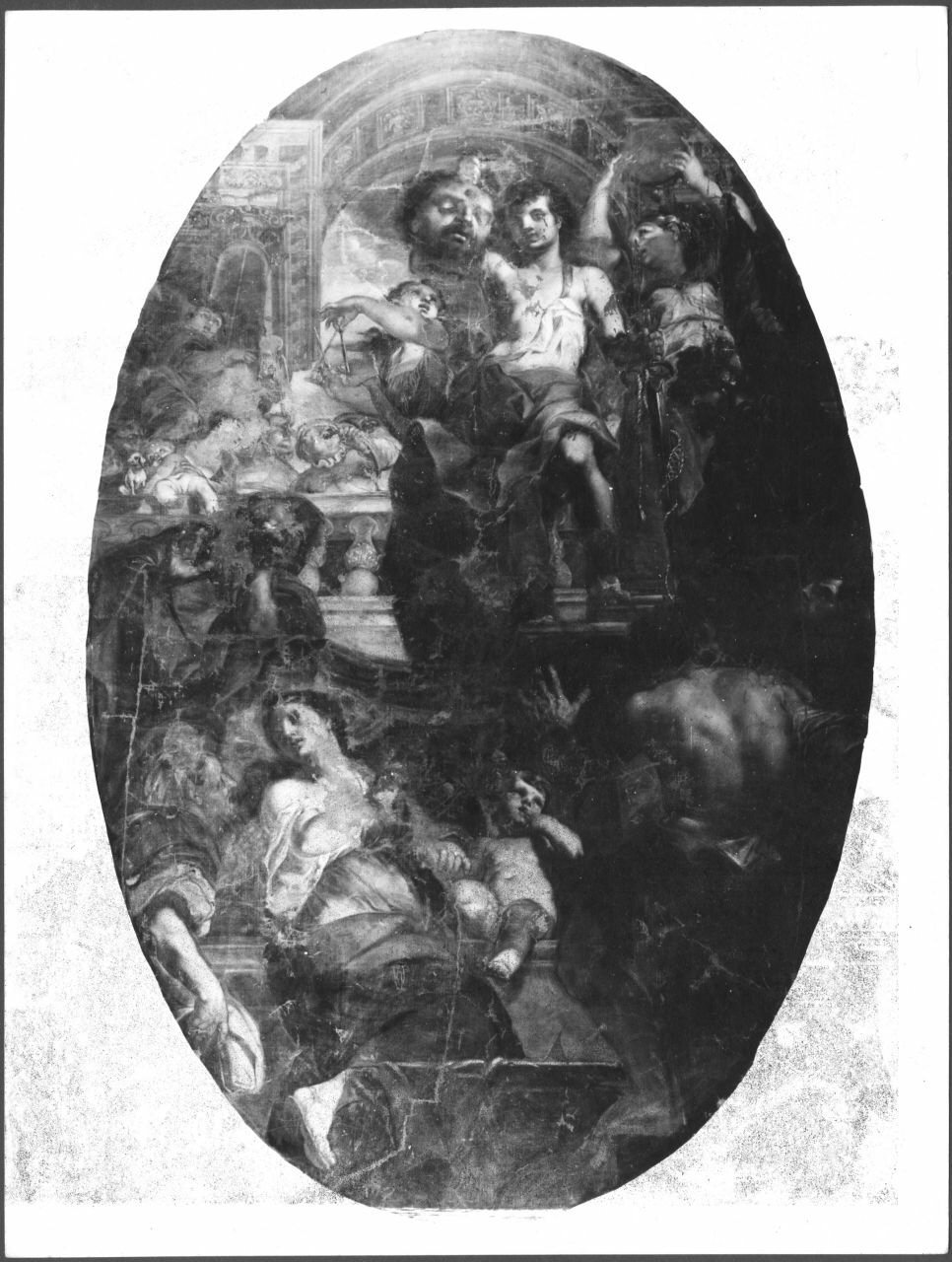 David con la testa di Golia (dipinto, opera isolata) di Seyter Daniel (secc. XVII/ XVIII)