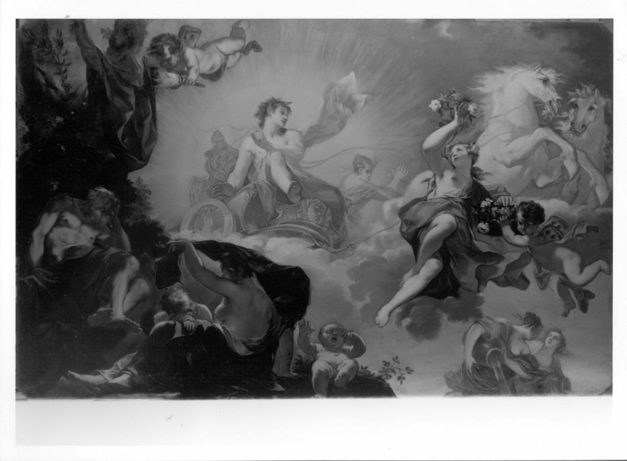 carro di Apollo (dipinto, opera isolata) di Beaumont Claudio Francesco (sec. XVIII)