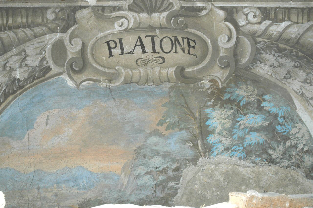 episodio della vita di Platone (decorazione pittorica, elemento d'insieme) di Casella Andrea (attribuito) (sec. XVII)