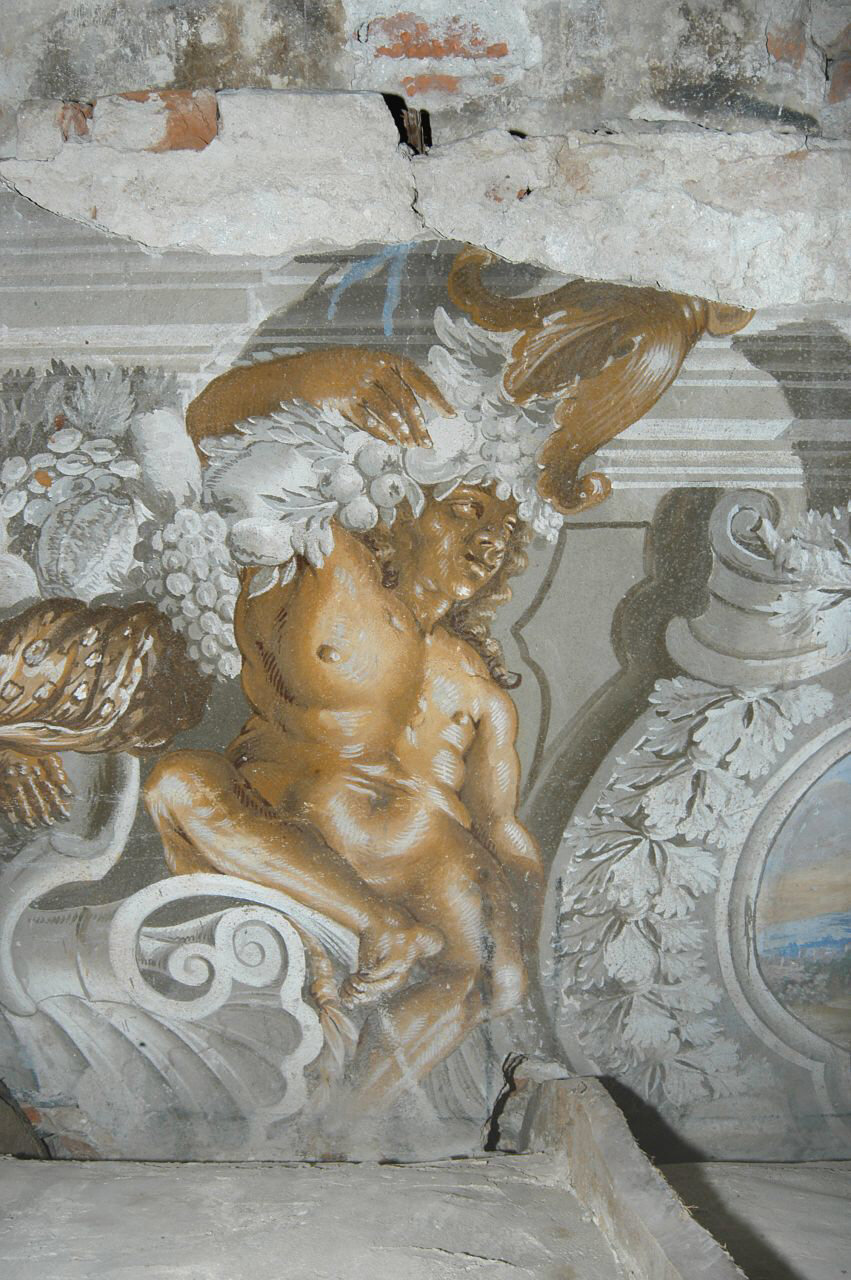 quadratura architettonica (decorazione pittorica, elemento d'insieme) di Casella Andrea (attribuito) (sec. XVII)