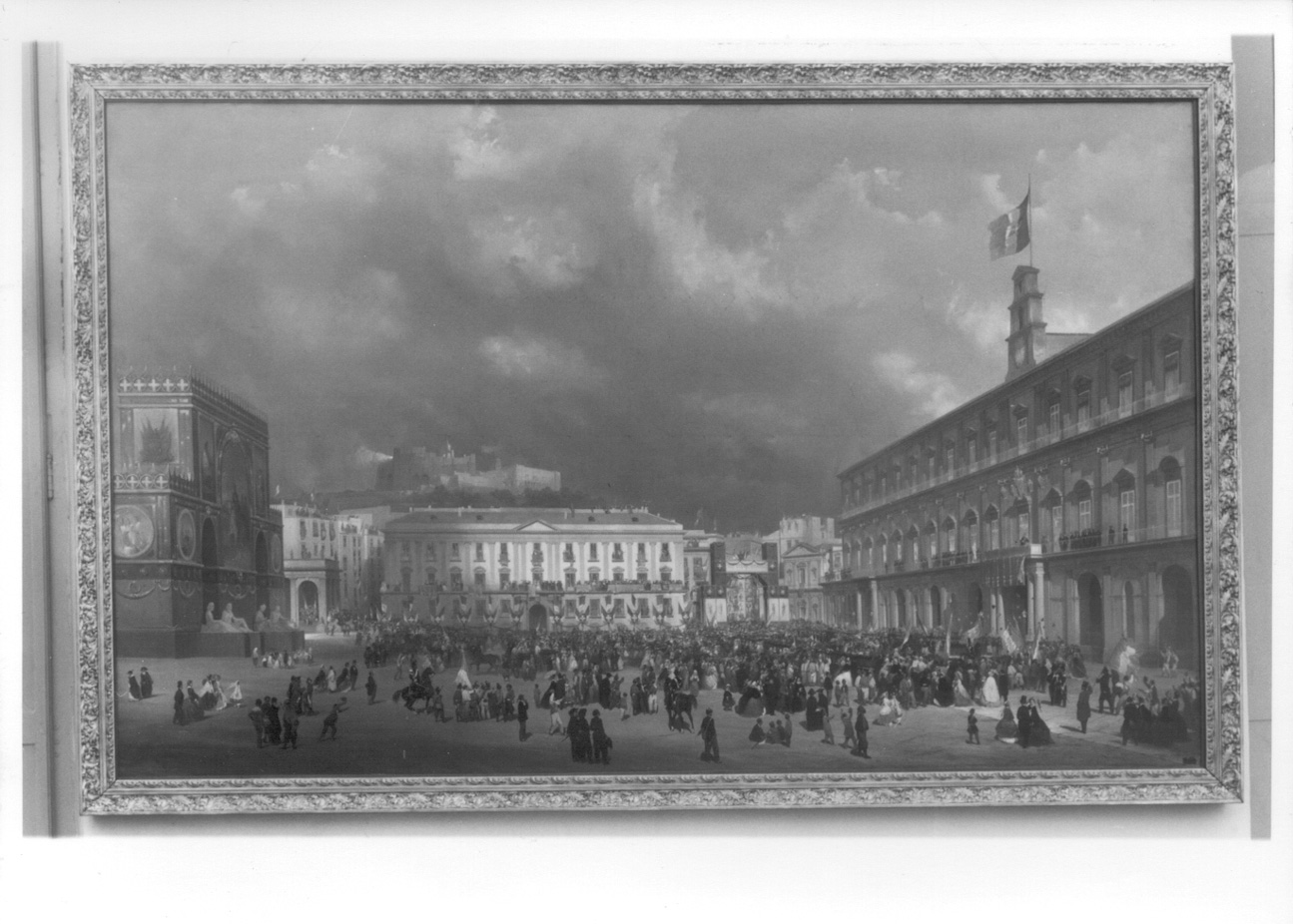 L'ingresso di re Vittorio Emanuele II in Napoli, il 7 novembre 1860, ingresso di Vittorio Emanuele II di Savoia a Napoli (dipinto, opera isolata) di Caffi Ippolito (metà sec. XIX)