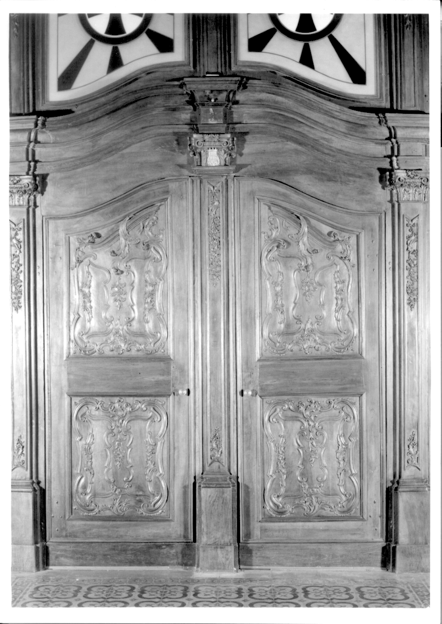 bussola d'ingresso, opera isolata - ambito piemontese (metà sec. XVIII)