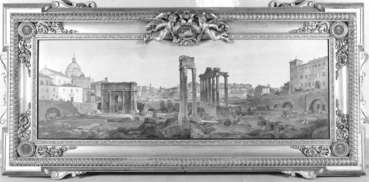 veduta di Roma (dipinto, opera isolata) di Ribera (secondo quarto sec. XIX)