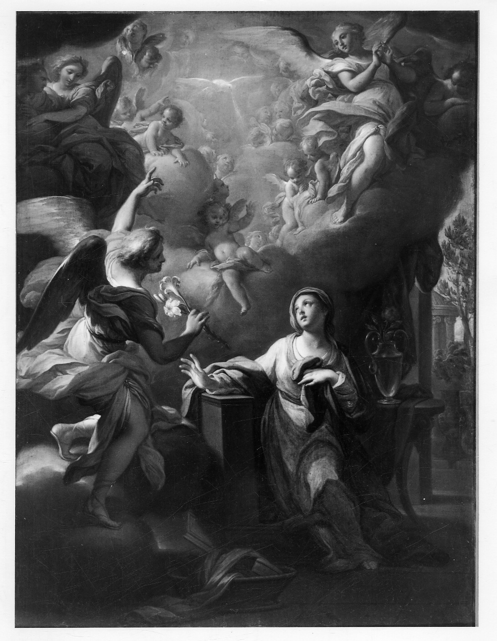 Annunciazione (dipinto, opera isolata) di Casali Andrea (secondo quarto sec. XVIII)