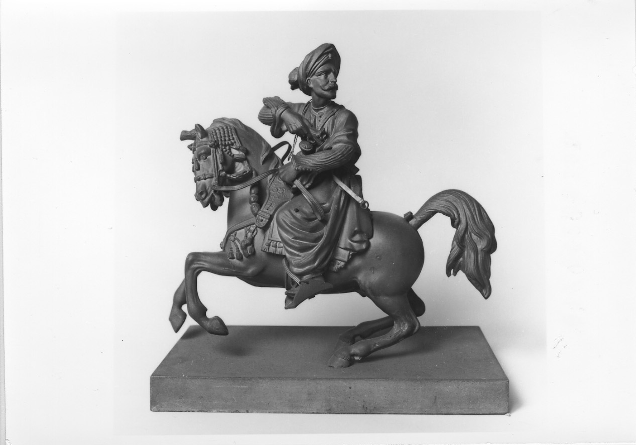 cavaliere in costume orientale (scultura, opera isolata) - ambito francese (?) (metà sec. XIX)