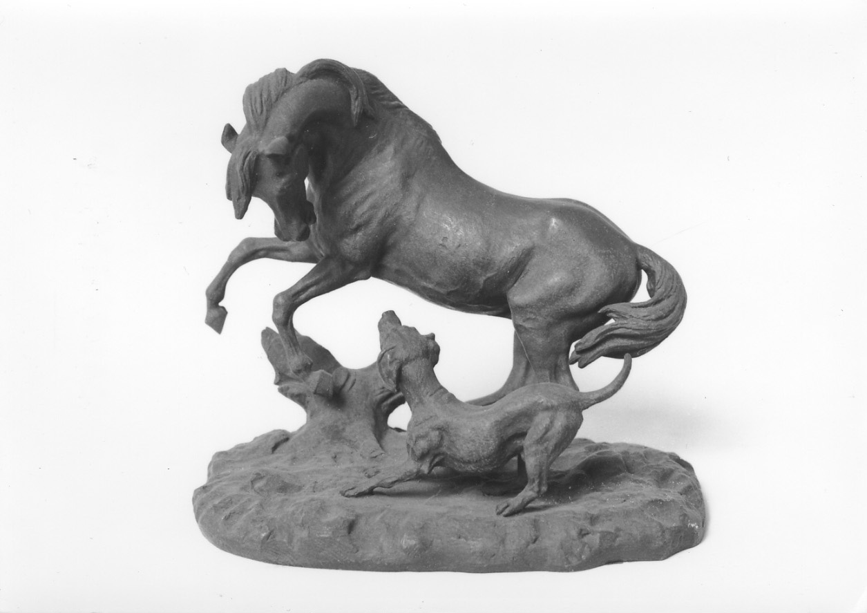 cavallo e cane (scultura, opera isolata) - ambito francese (?) (metà sec. XIX)