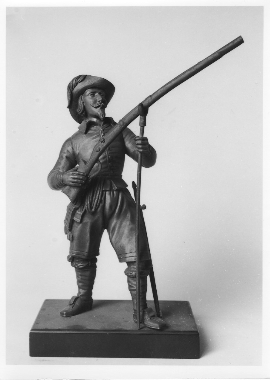 cacciatore con fucile (scultura, opera isolata) - ambito francese (?) (metà sec. XIX)