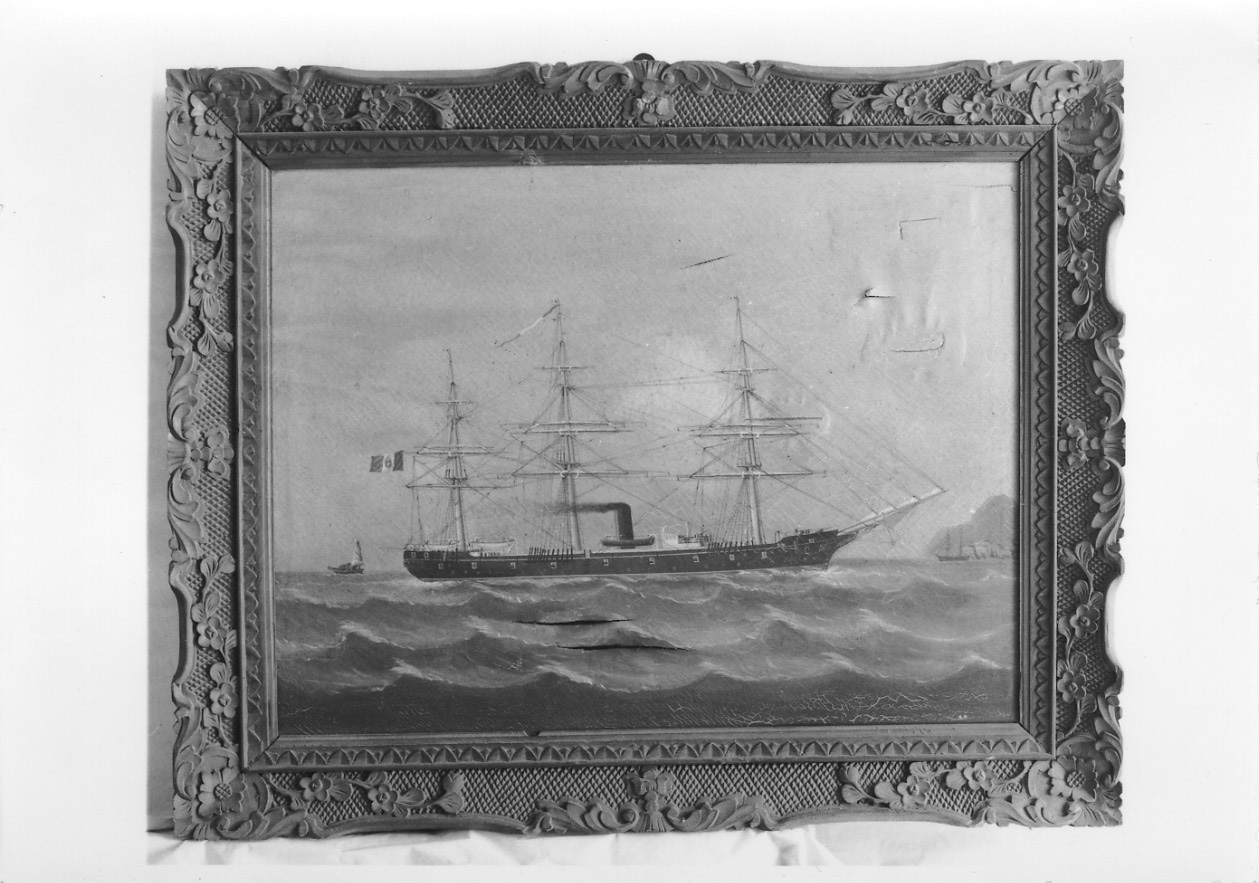 corvetta Vettor Pisani (dipinto, opera isolata) - ambito piemontese (ultimo quarto sec. XIX)