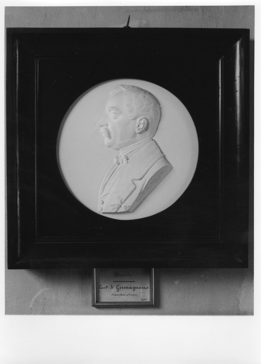 ritratto del conte Luigi Faussone di Germagnano (rilievo, opera isolata) di Bisetti Antonio (metà sec. XIX)