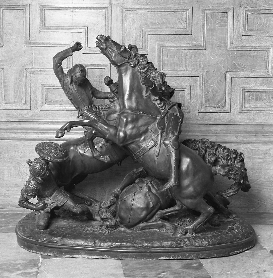 disfida di Barletta, scena di battaglia (gruppo scultoreo, opera isolata) di Marocchetti Carlo (attribuito) (metà sec. XIX)
