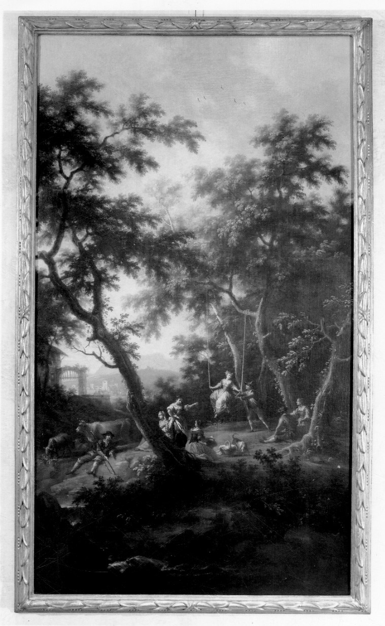 paesaggio con figure (dipinto, opera isolata) di Cignaroli Vittorio Amedeo (attribuito) (ultimo quarto sec. XVIII)