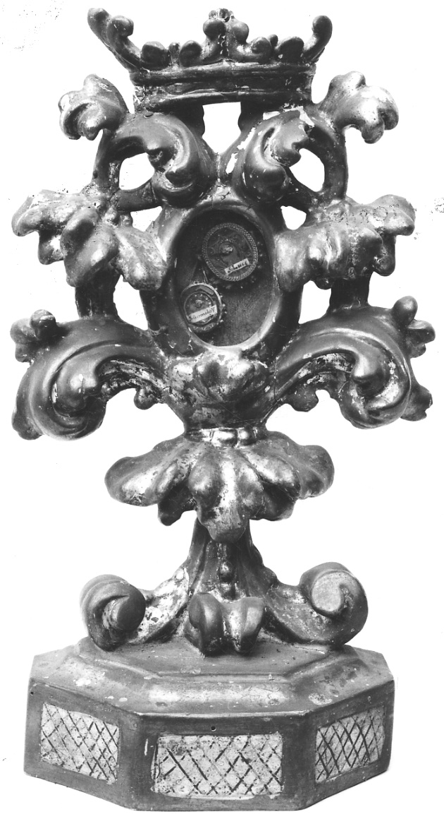 reliquiario - a ostensorio, serie - bottega lombardo-piemontese (prima metà sec. XVIII)