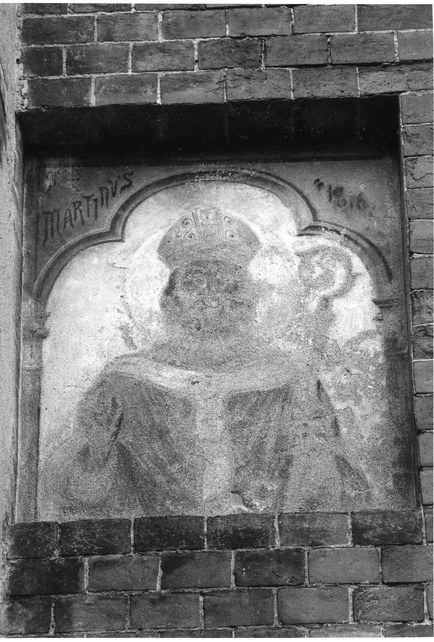 San Martino vescovo (dipinto, elemento d'insieme) di Morgari Luigi (attribuito) (inizio sec. XX)