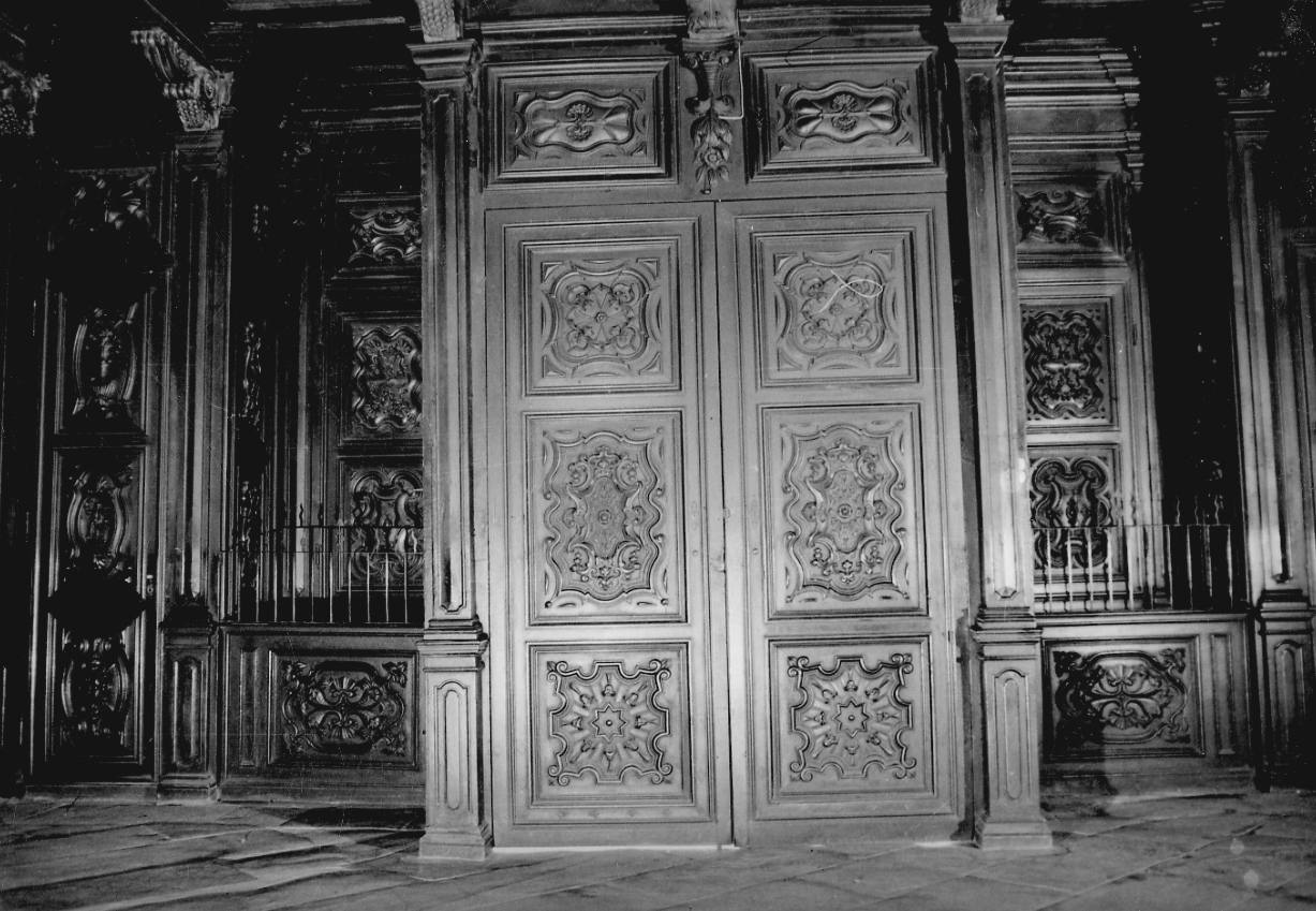 bussola d'ingresso, opera isolata - bottega saluzzese (fine sec. XVII)