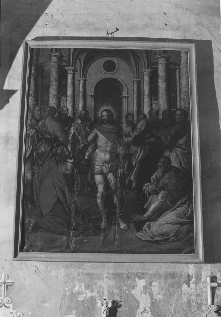 incredulità di San Tommaso (dipinto, opera isolata) - ambito piemontese (seconda metà sec. XVI)