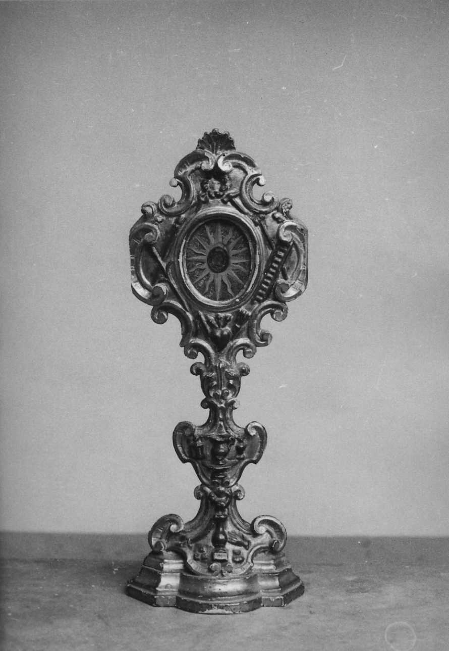 Sacro Cuore di Gesù e simboli della passione (reliquiario - a ostensorio, coppia) - bottega saluzzese (sec. XVIII)