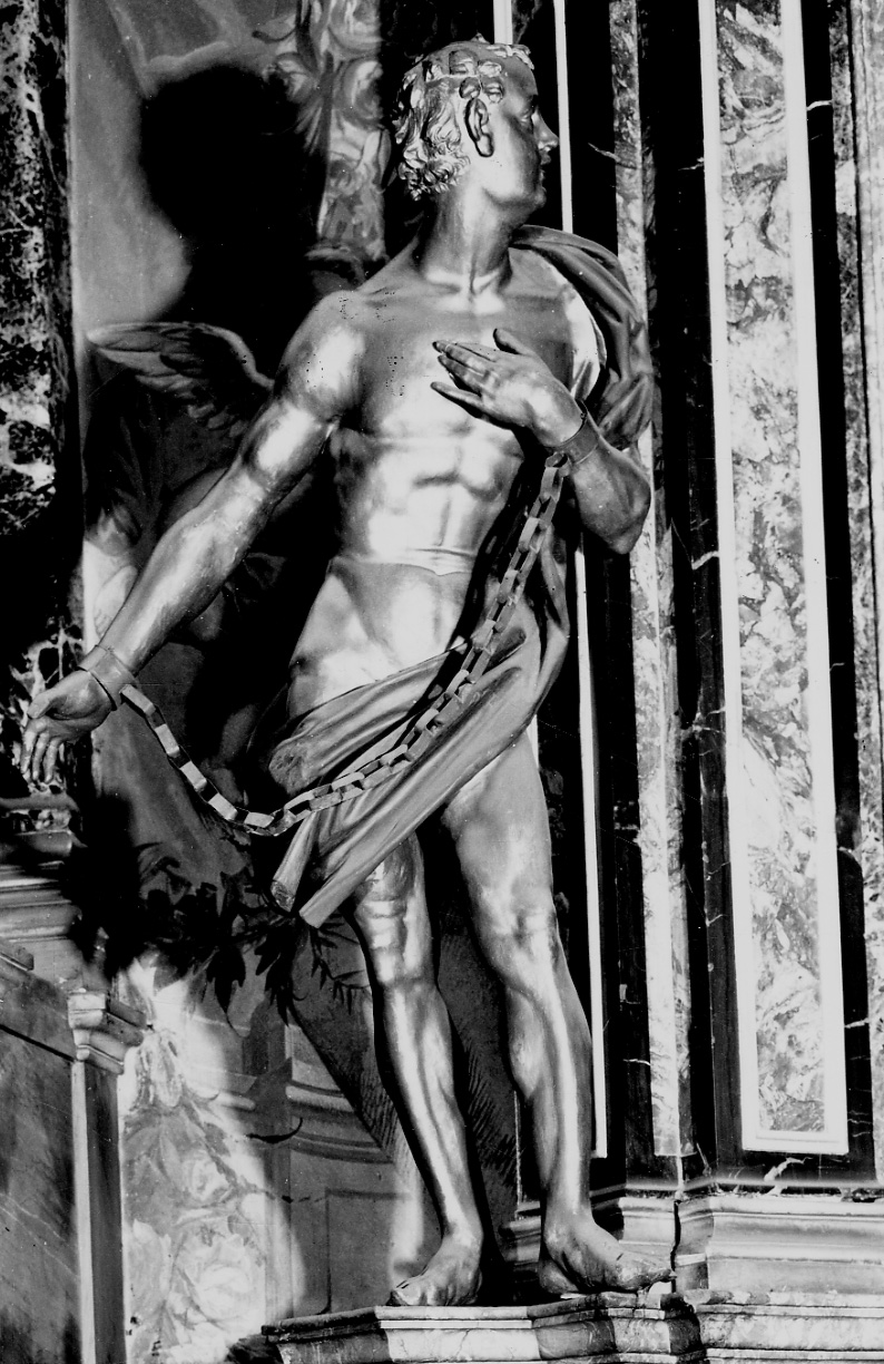 schiavo incatenato (statua, coppia) di Beretta Angelo Maria (secondo quarto sec. XVIII)