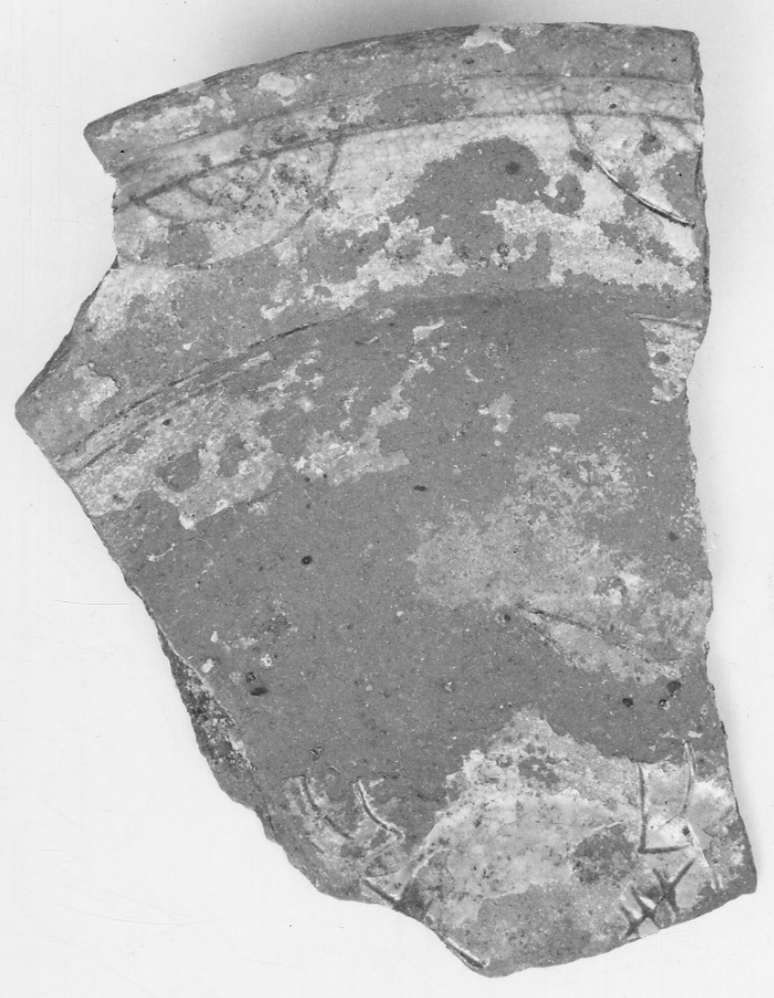 piatto, frammento - bottega padana (sec. XIV)