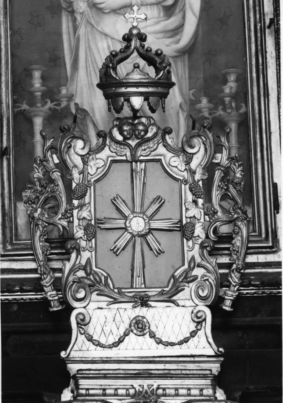 tronetto per esposizione eucaristica, opera isolata - bottega piemontese (seconda metà sec. XVIII)