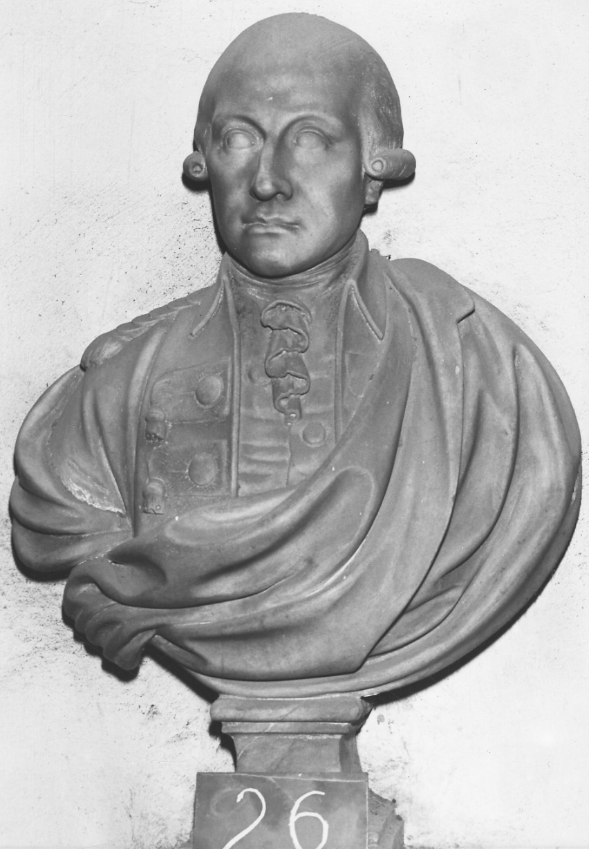 ritratto di Vincenzo Blondel (busto, opera isolata) di Bernero Giovanni Battista (ultimo quarto sec. XVIII)