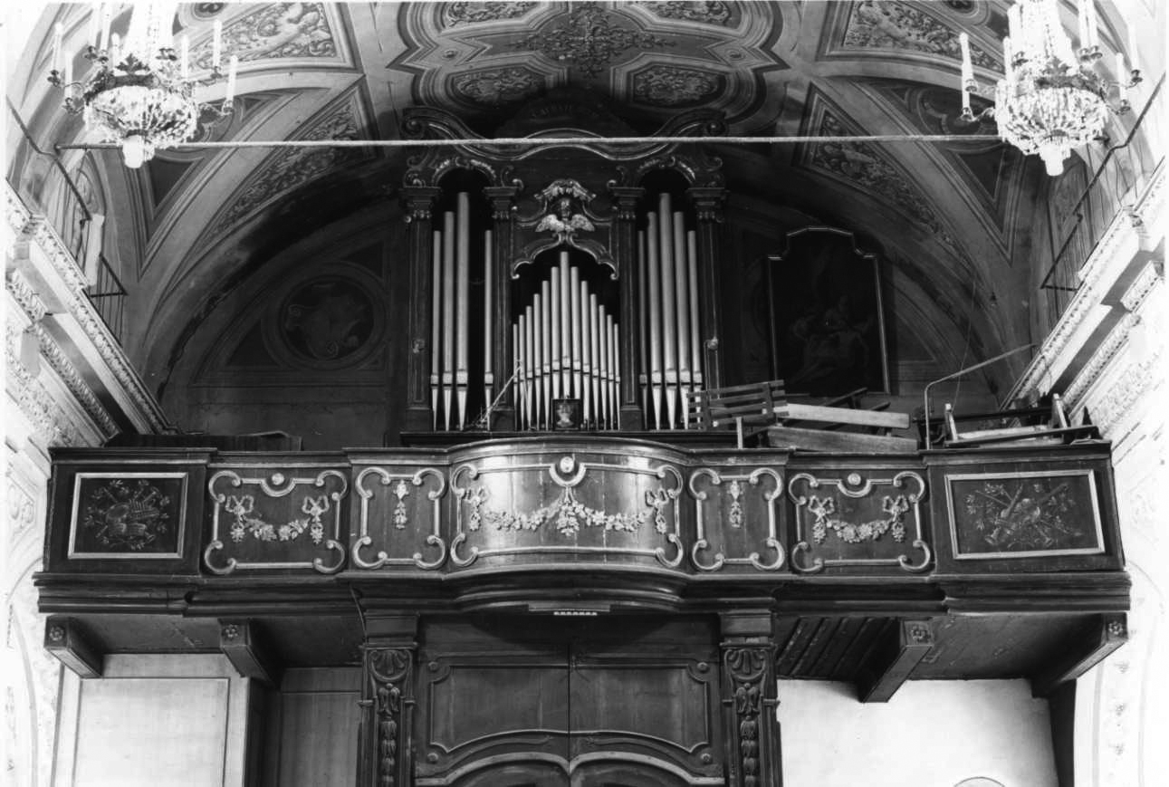 tribuna d'organo, opera isolata - bottega piemontese (fine sec. XVIII)