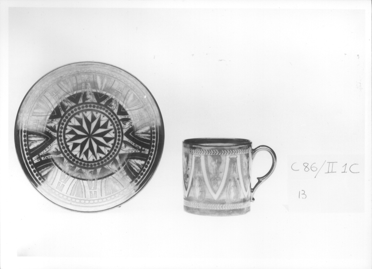 motivo decorativo (tazzina da caffe', opera isolata) - manifattura francese (prima metà sec. XIX)