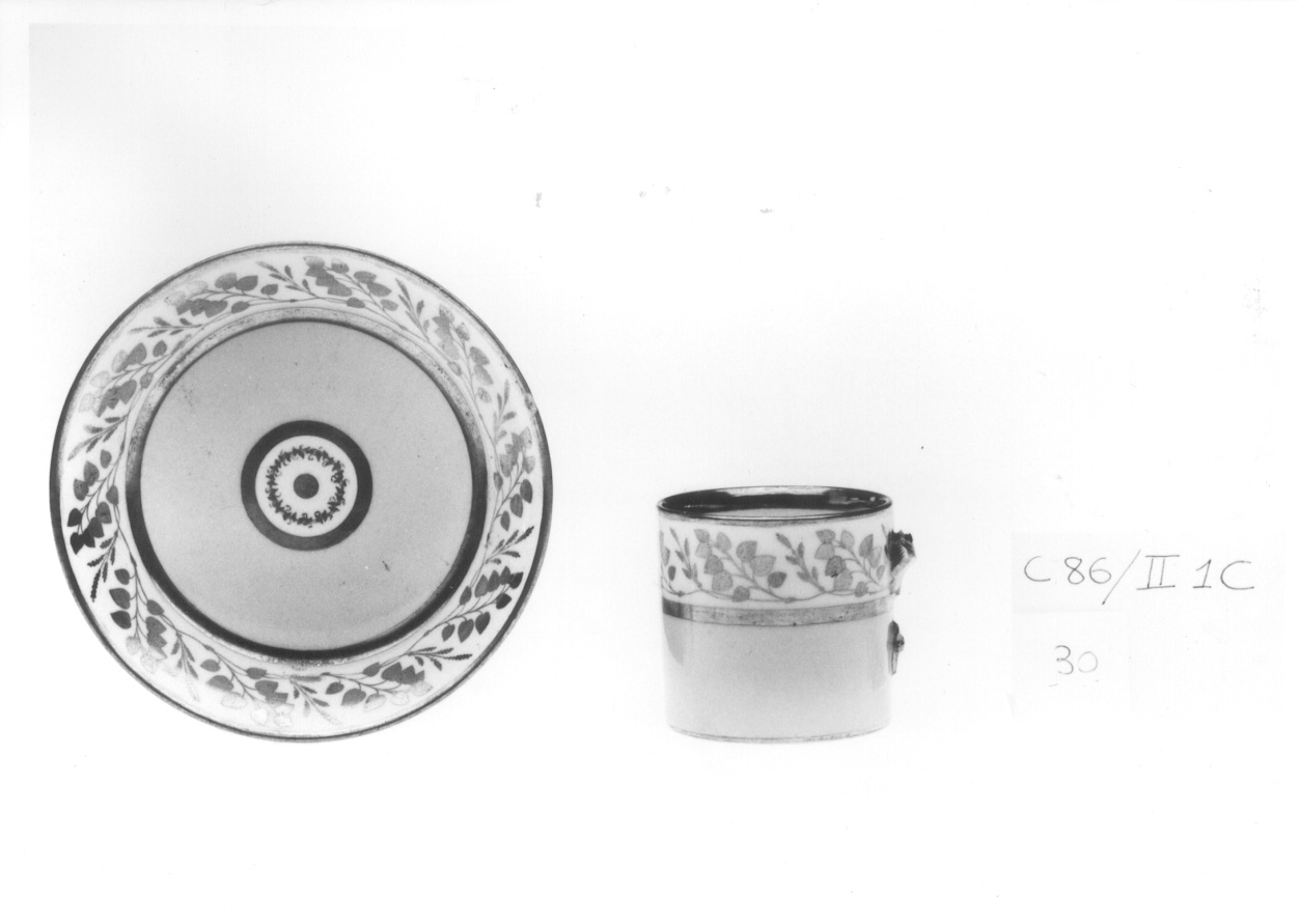 motivo decorativo fitomorfo (tazzina da caffe', opera isolata) di Manifattura Imperiale di Vienna (primo quarto sec. XIX)