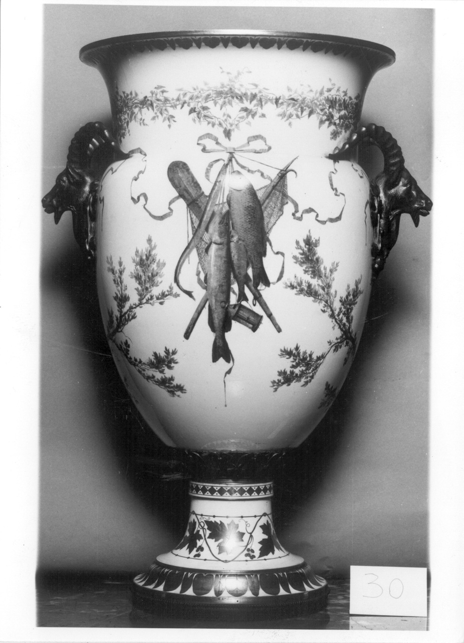 paesaggio lacustre (vaso, elemento d'insieme) di Barriat Charles (attribuito), Manifattura Reale di Sèvres (seconda metà sec. XIX)