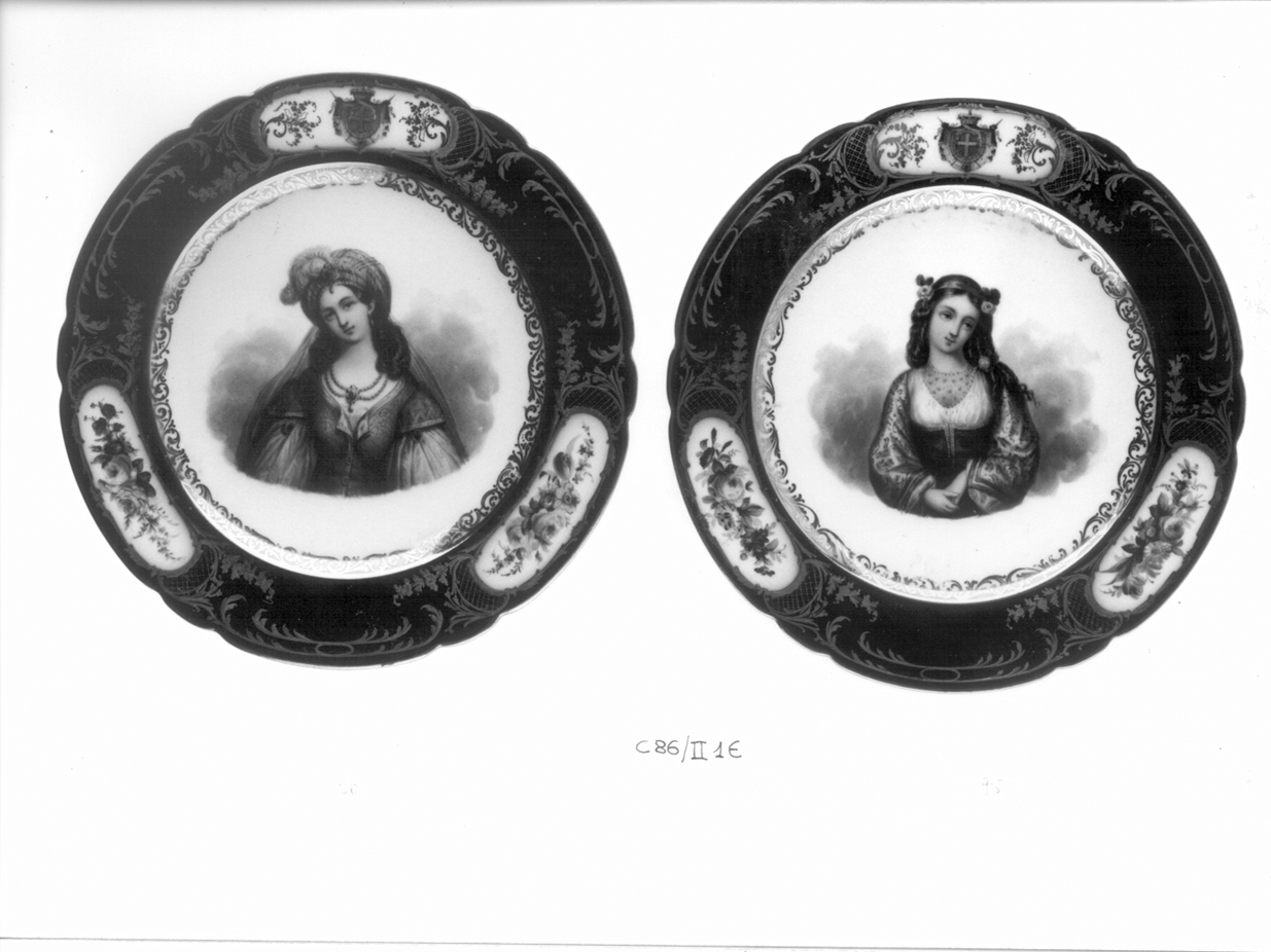 Zobeide, figura allegorica femminile (piatto, elemento d'insieme) di Atelier de Boyer (sec. XIX)