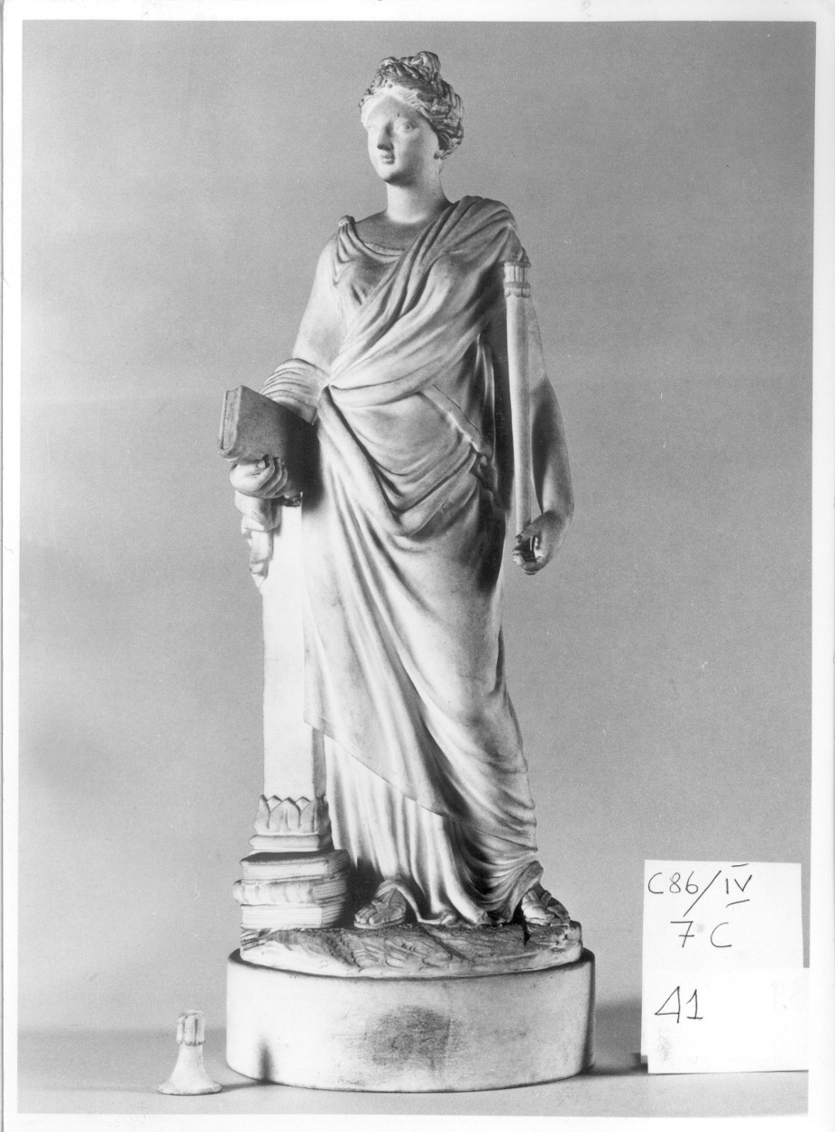 Calliope (statuetta, elemento d'insieme) - manifattura parigina (sec. XIX)