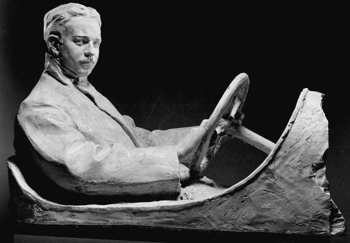ritratto di Jean Bugatti (scultura, opera isolata) di Troubetzkoy Paolo (secondo quarto sec. XX)