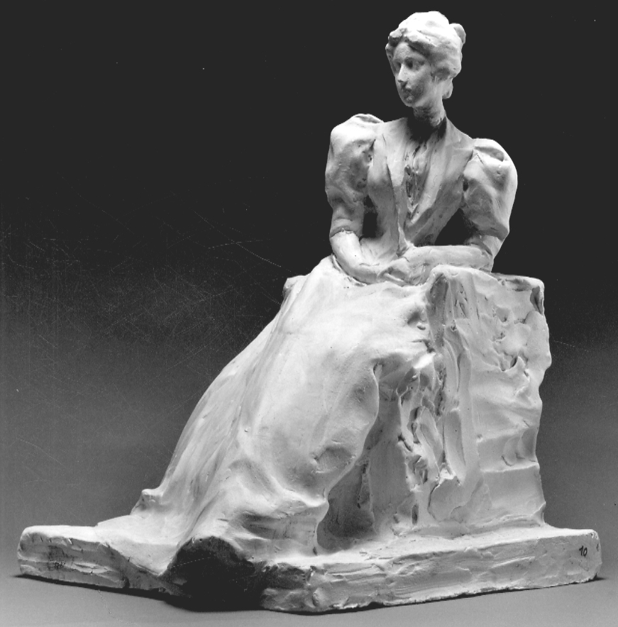 figura femminile seduta (scultura, opera isolata) di Troubetzkoy Paolo (fine sec. XIX)
