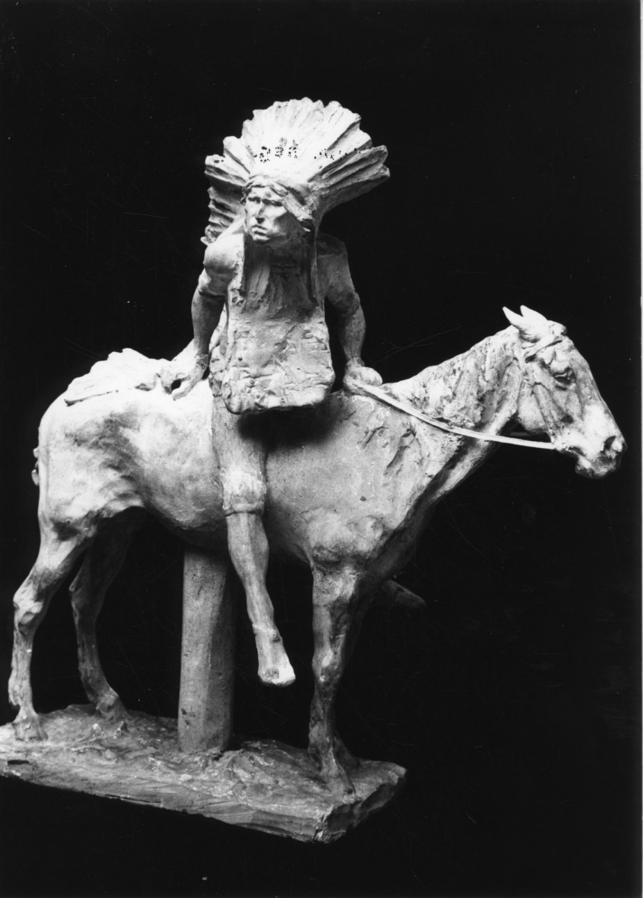 Rodeo, uomo a cavallo e toro (gruppo scultoreo, opera isolata) di Troubetzkoy Paolo (secondo quarto sec. XX)