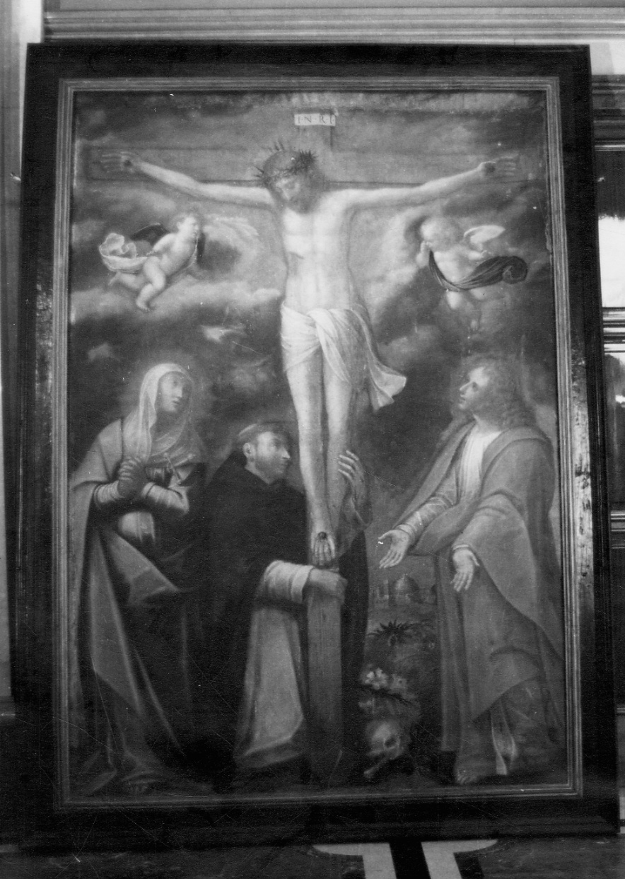 crocifissione di Cristo con la Madonna e santi (dipinto, opera isolata) di Caccia Orsola Maddalena (attribuito) (secondo quarto sec. XVII)