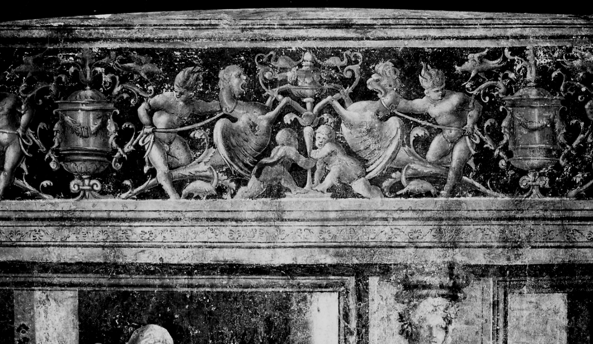 grottesche (decorazione pittorica, elemento d'insieme) - ambito vercellese (prima metà sec. XVI)