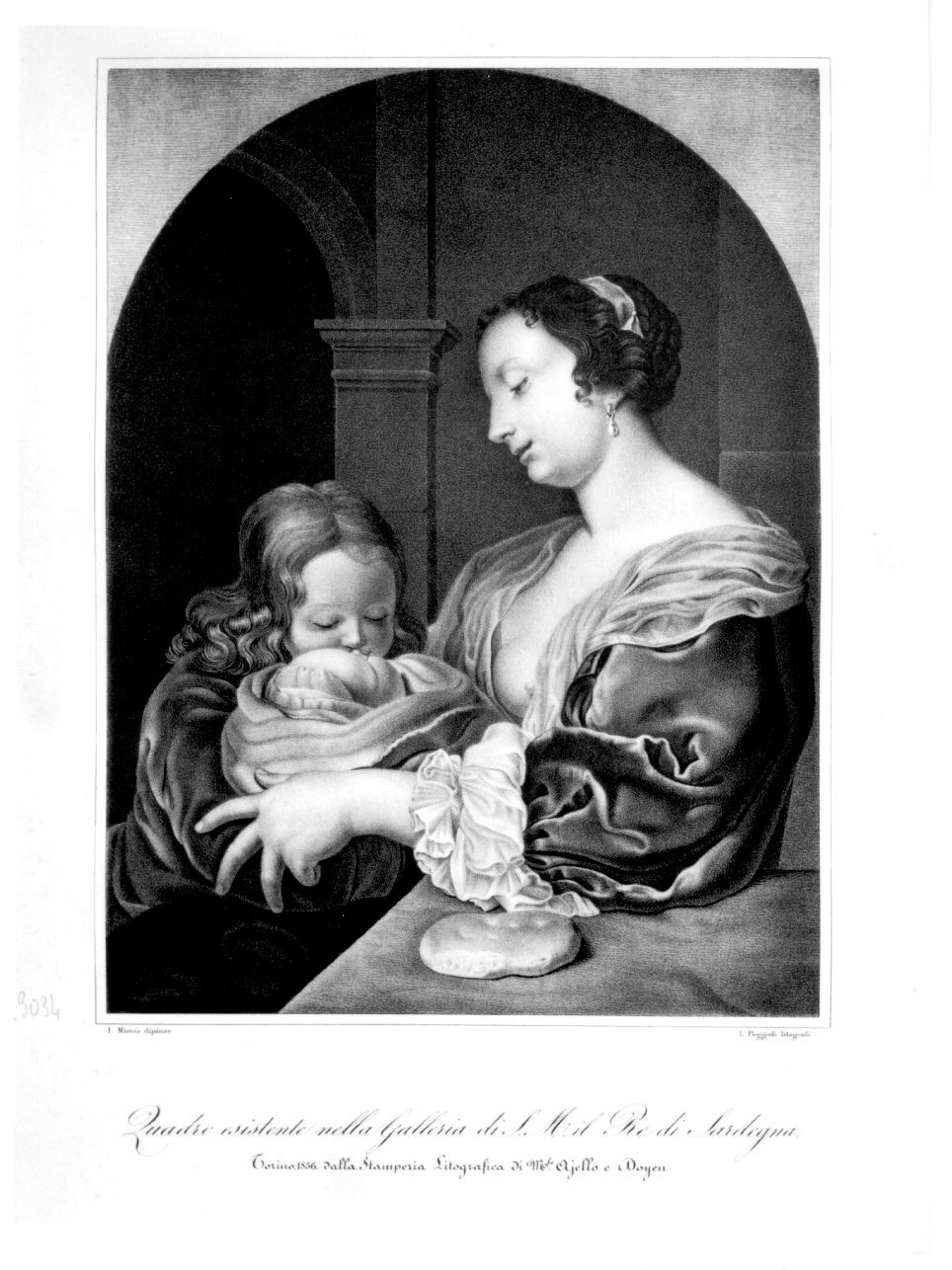La buona madre, madre con due fanciulli (stampa) di Van Mieris Franz, Poggioli Luigi (secondo quarto sec. XIX)