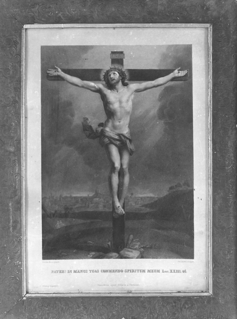 Cristo crocifisso (stampa) di Reni Guido, Dalcò Antonio (metà sec. XIX)