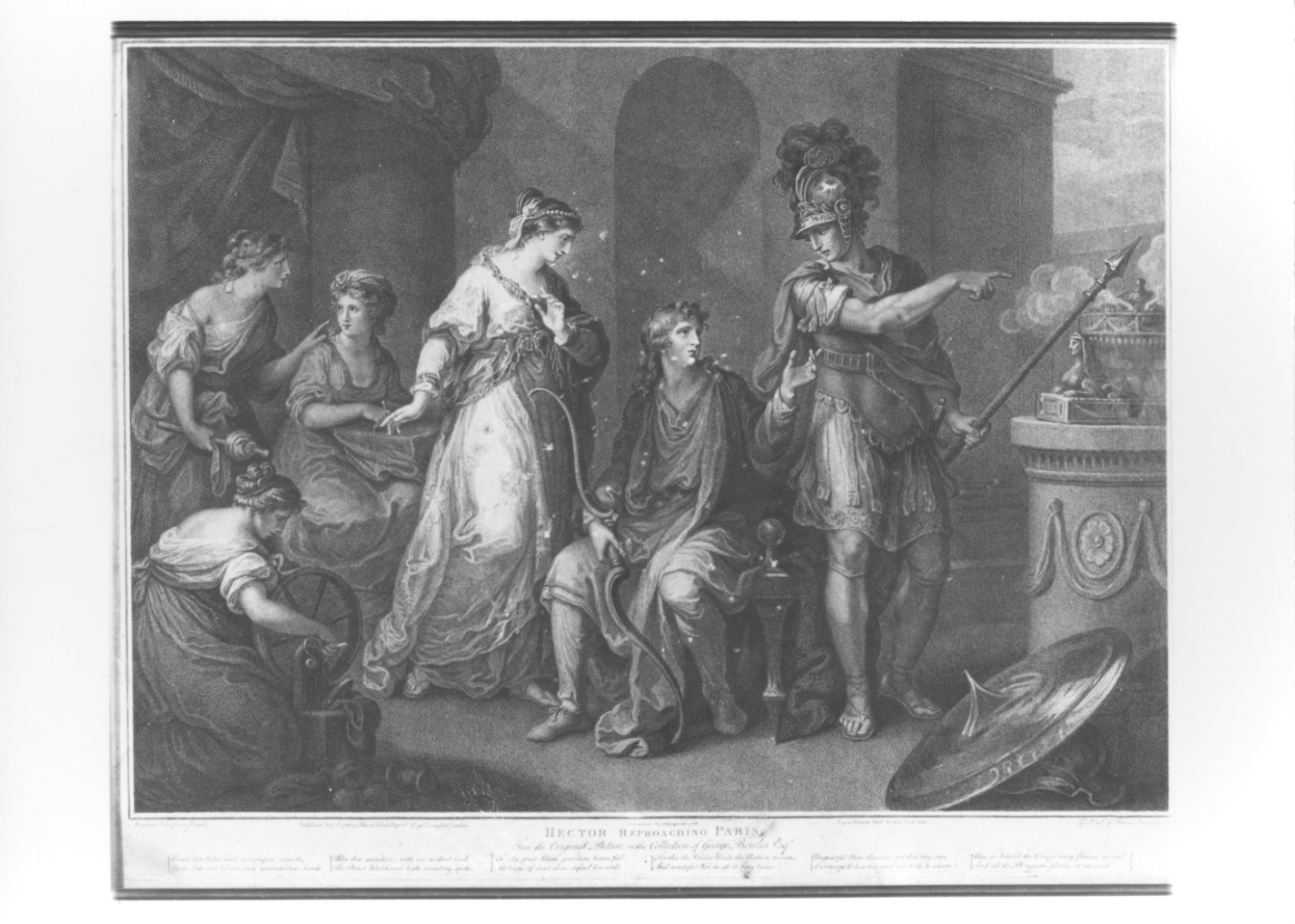 Ettore e Paride (stampa) di Facius Georg Siegmund, Kauffmann Angelica (ultimo quarto sec. XVIII)