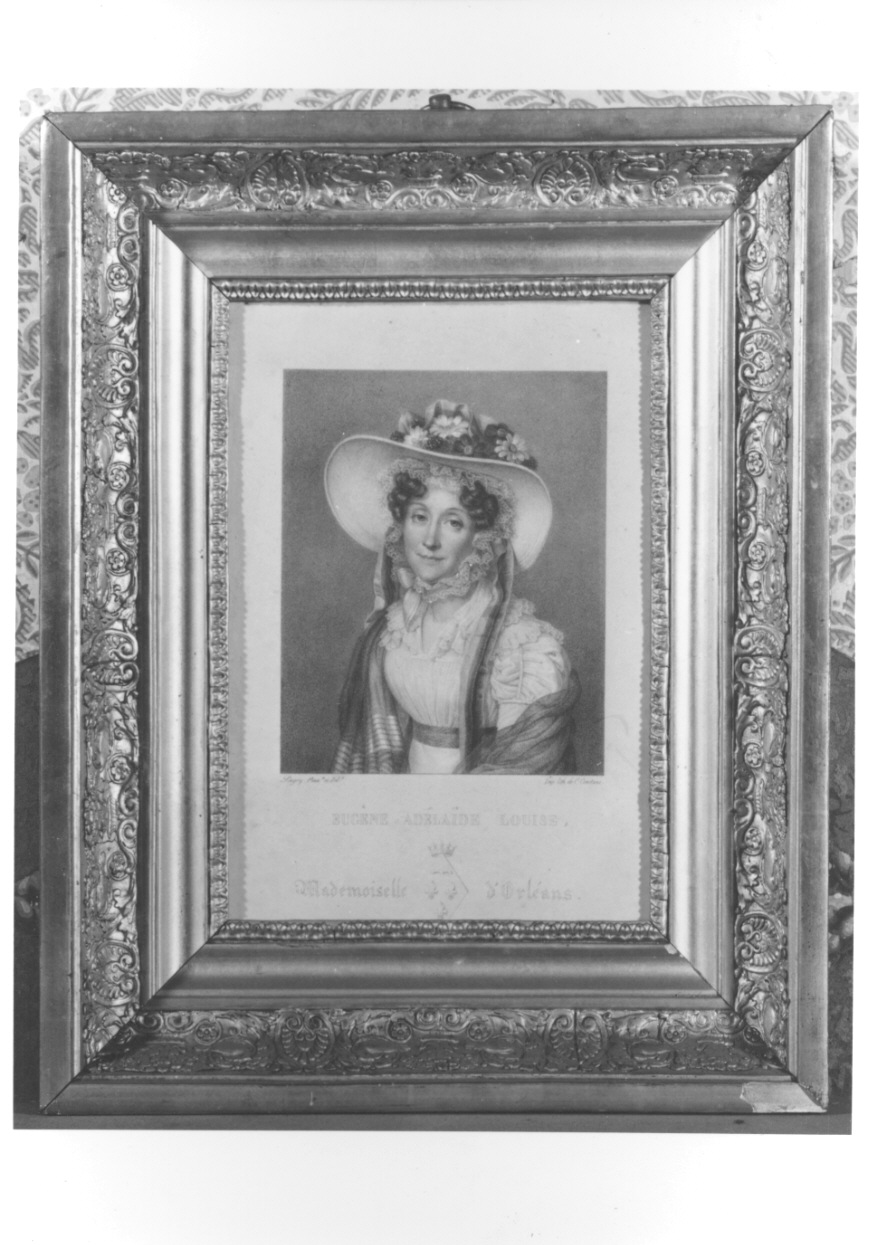 ritratto a mezzo busto di Adelaide principessa d'Orléans (stampa) di Singry Jean-Baptiste (primo quarto sec. XIX)
