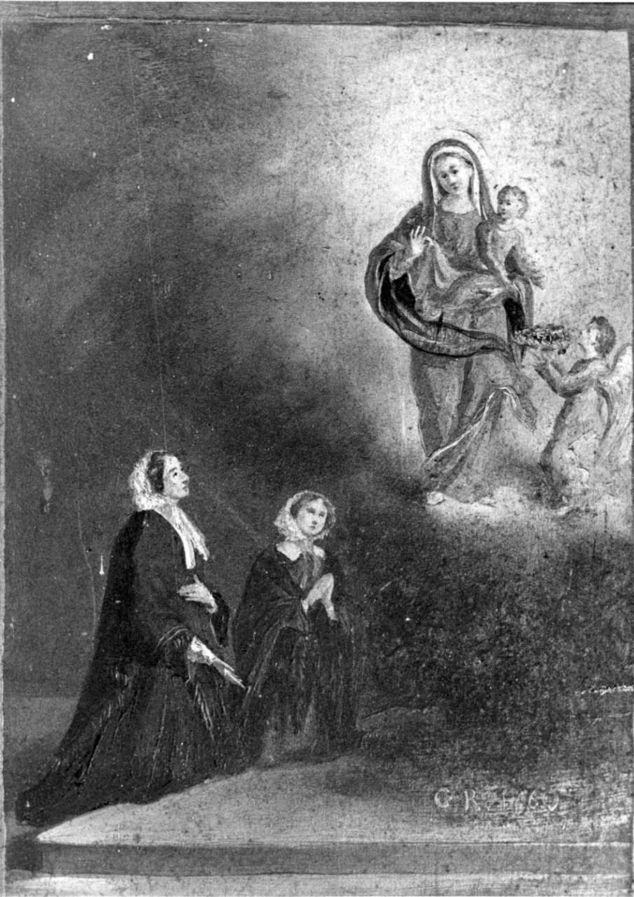 Intervento della Madonna (ex voto, opera isolata) di Bellisio Bartolomeo (metà sec. XIX)