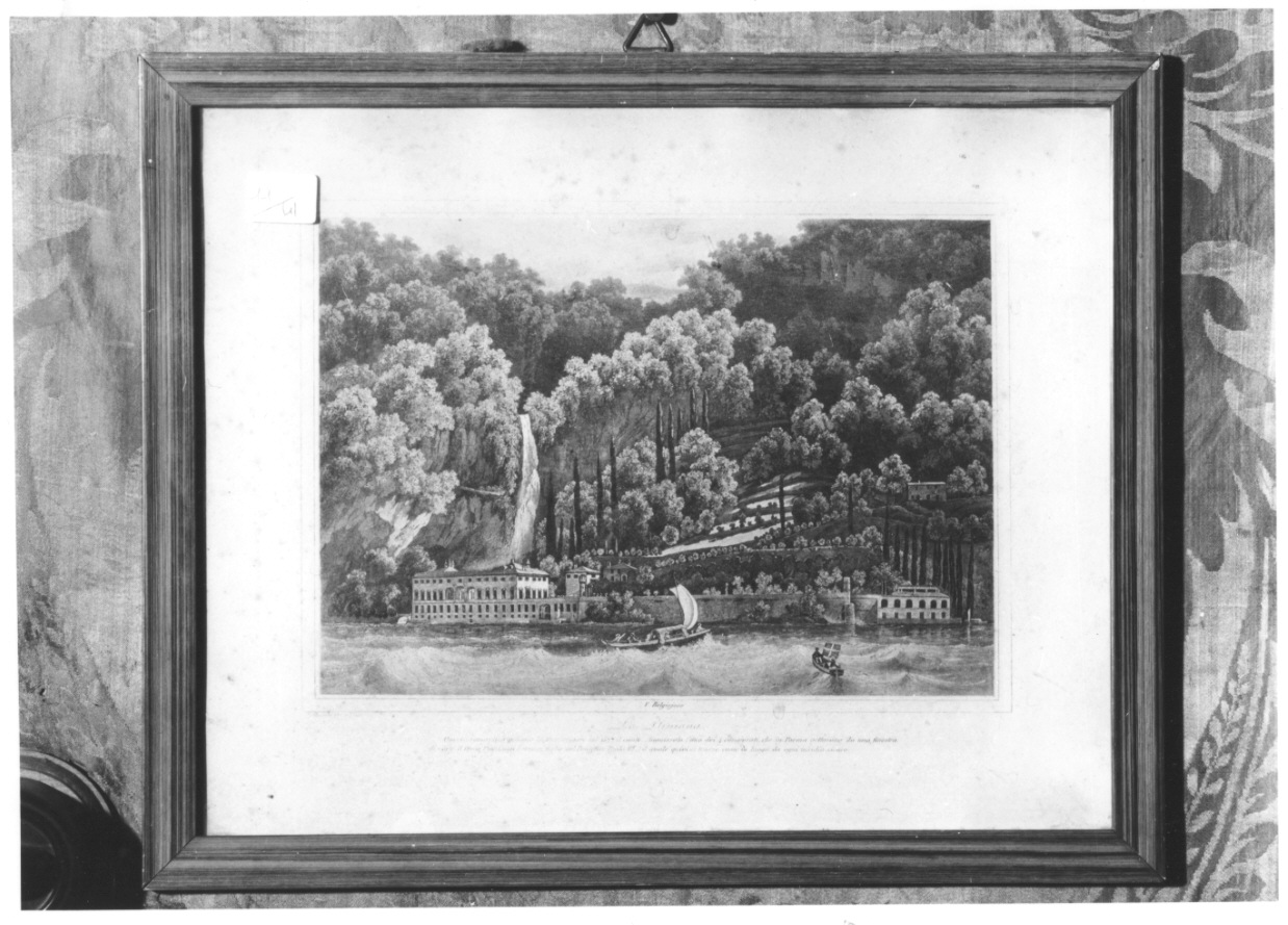 veduta di villa Pliniana di Torno (stampa) di Falkeisen Johann Jacob (metà sec. XIX)