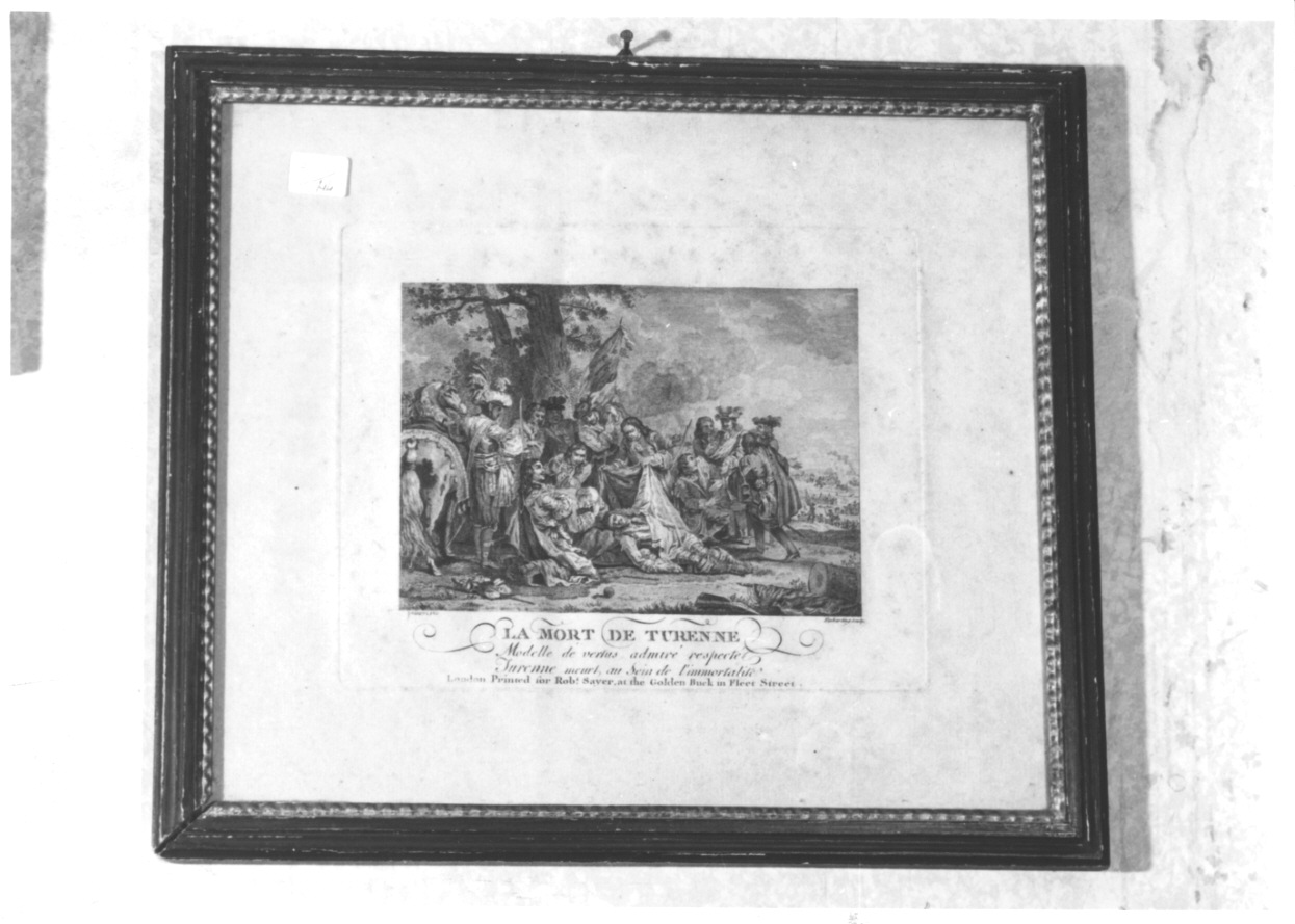 morte di Henry de Tour d'Auvergne visconte di Turenne (stampa) di Kinkardin, Palmieri Pietro Giacomo (ultimo quarto sec. XVIII)