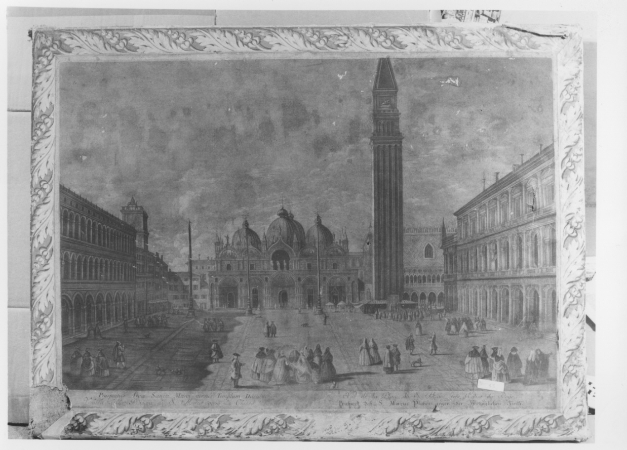 veduta di piazza San Marco di Venezia (stampa) di Richter Johann, Vogel Bernhard (prima metà sec. XVIII)