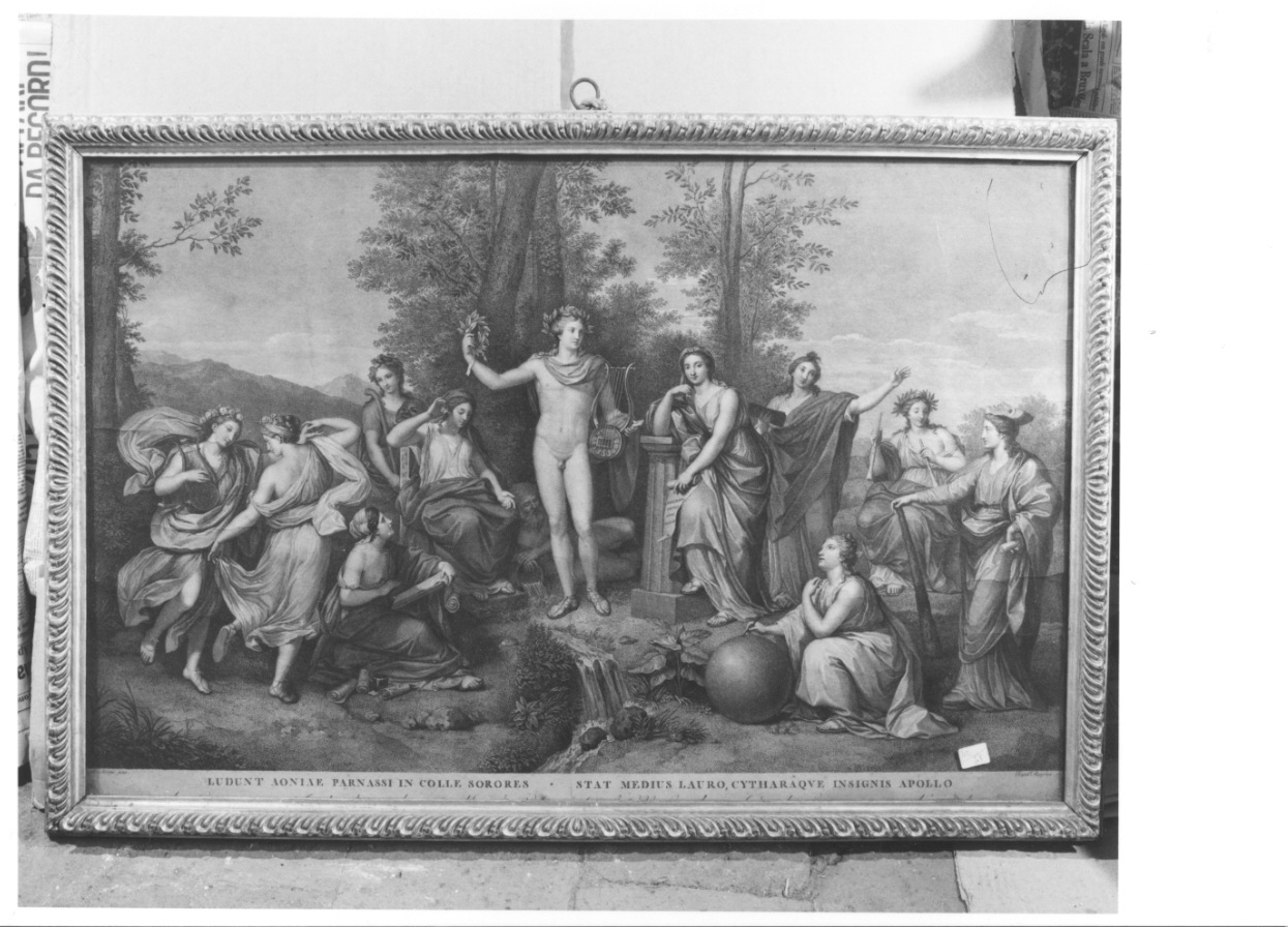 Apollo e le muse (stampa) di Mengs Anton Raphael, Morghen Raffaello (fine sec. XVIII)