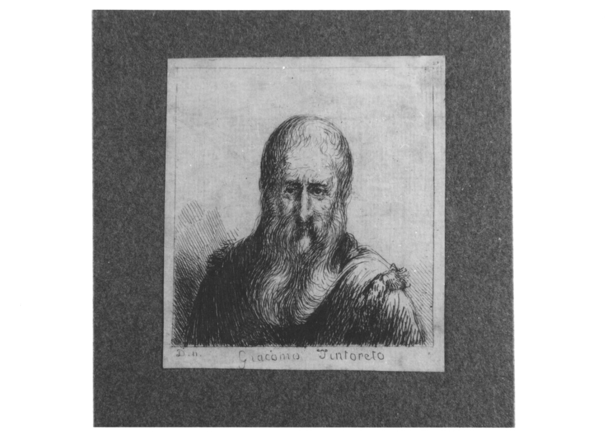 ritratto a mezzo busto di Jacopo Robusti detto Tintoretto (stampa, serie) di Algarotti Francesco, Novelli Francesco (primo quarto sec. XIX)